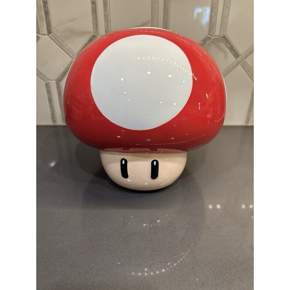 Nintendo Super Mario Mushroom TOAD Ceramic Shaped Cookie Jar 2019 Paladone